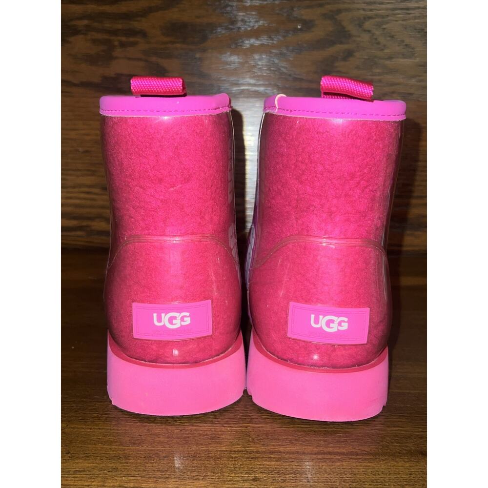 UGG CLASSIC CLEAR MINI ROCK ROSE PINK WATERPROOF ANKLE BOOT SIZE 7 WOMEN - Picture 2 of 10